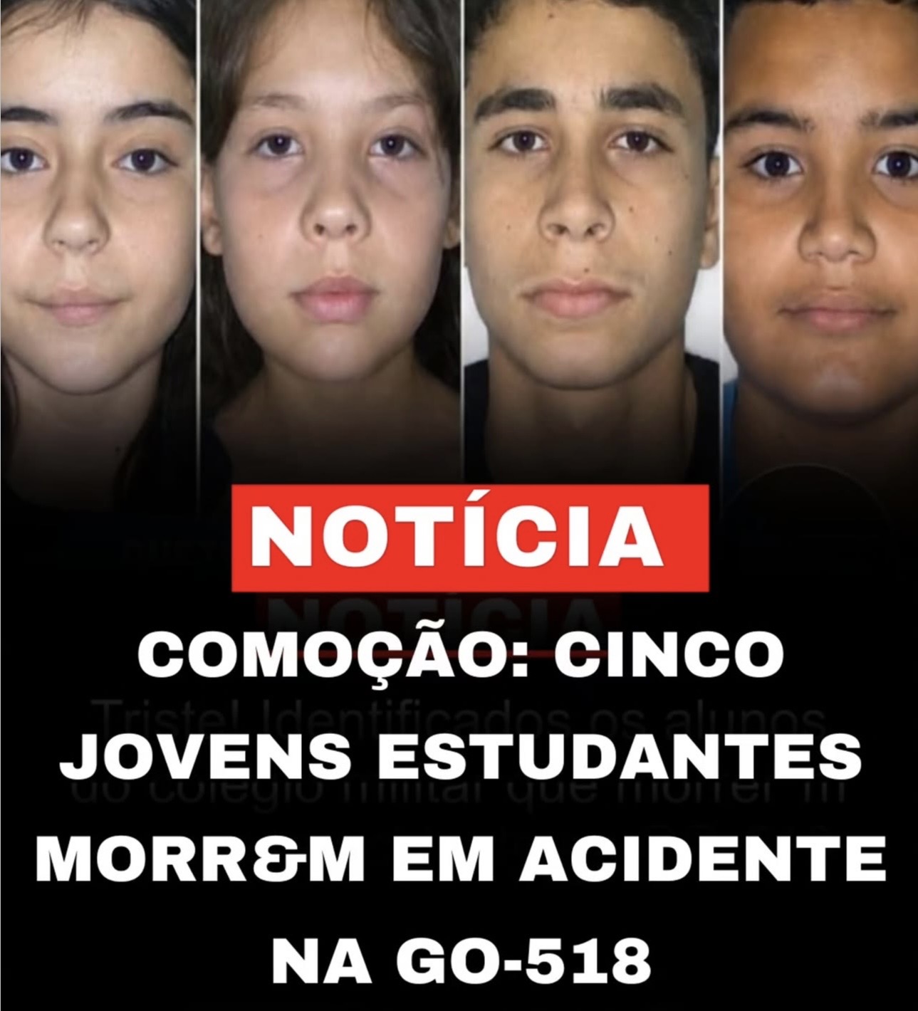 Colisão entre carreta e van escolar deixa cinco mortos na GO-518, em Buriti de Goiás